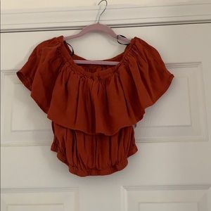 forever 21 off the shoulder crop top.